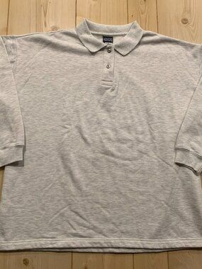 Vintage Y2K Honors Retro Henley Casual Collared Long Sleeve Sweatshirt Size XL
